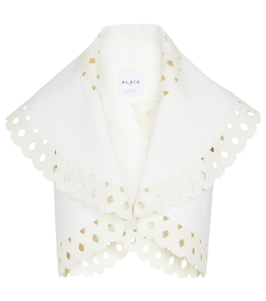 Alaïa Vienne cutout cropped wool-blend jacket