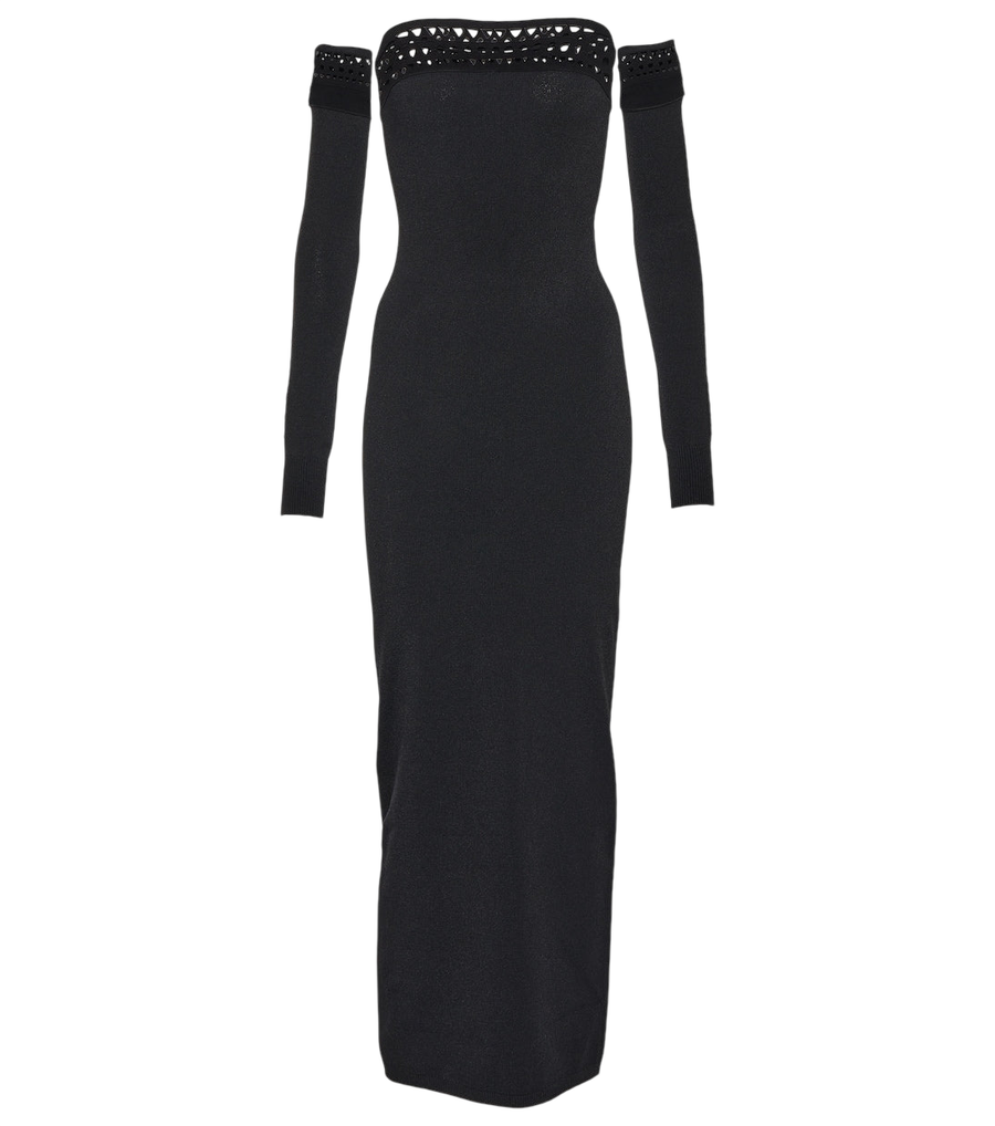 Alaïa Vienne off-shoulder maxi dress