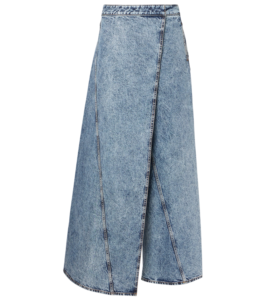 Jeans de pierna ancha tipo wrap de Alaïa