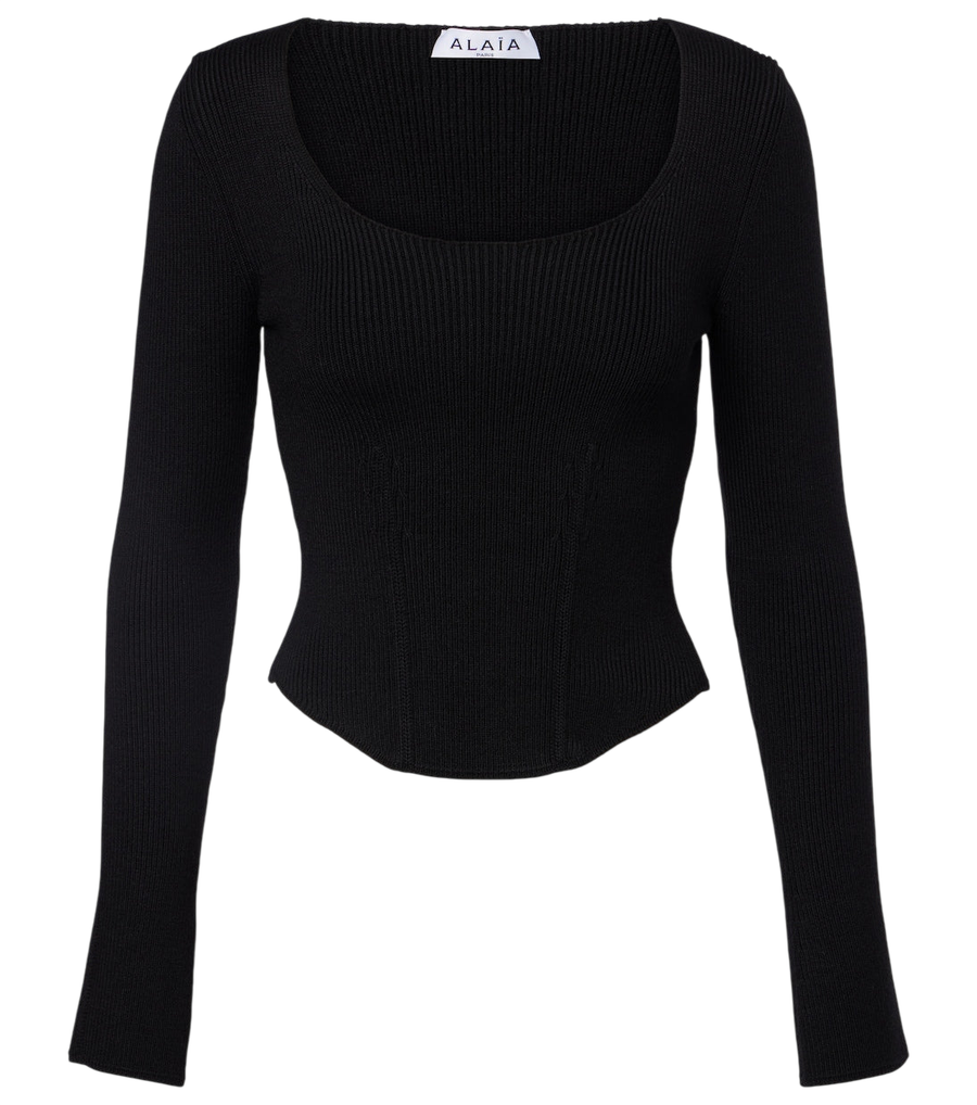 Alaïa Wool-blend corset