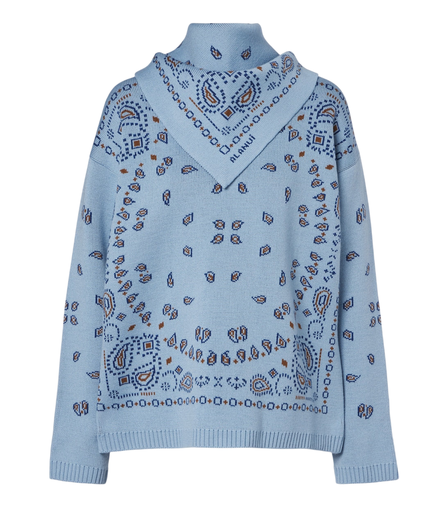 Alanui Bandana Jacquard virgin wool sweater