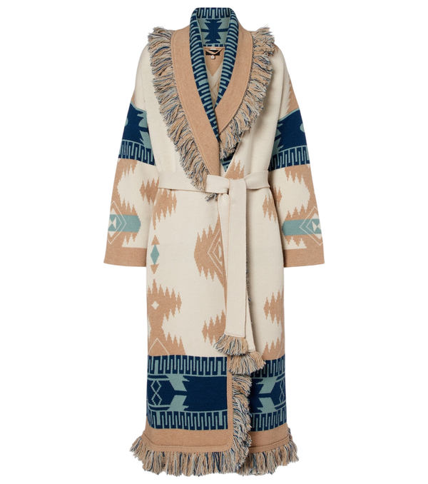 Alanui Icon jacquard virgin wool cardigan