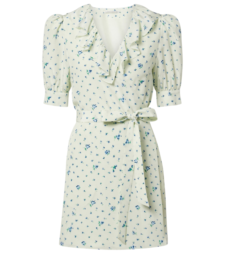 Alessandra Rich Floral silk minidress