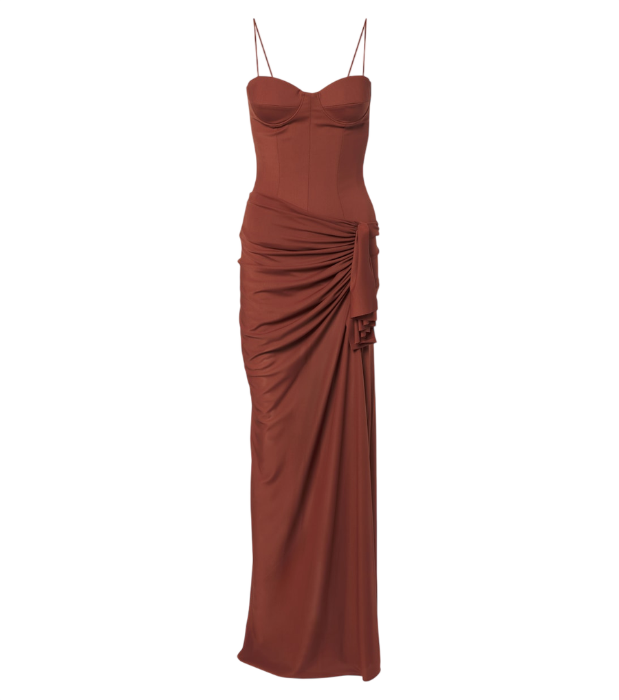 Alex Perry Draped corset dress
