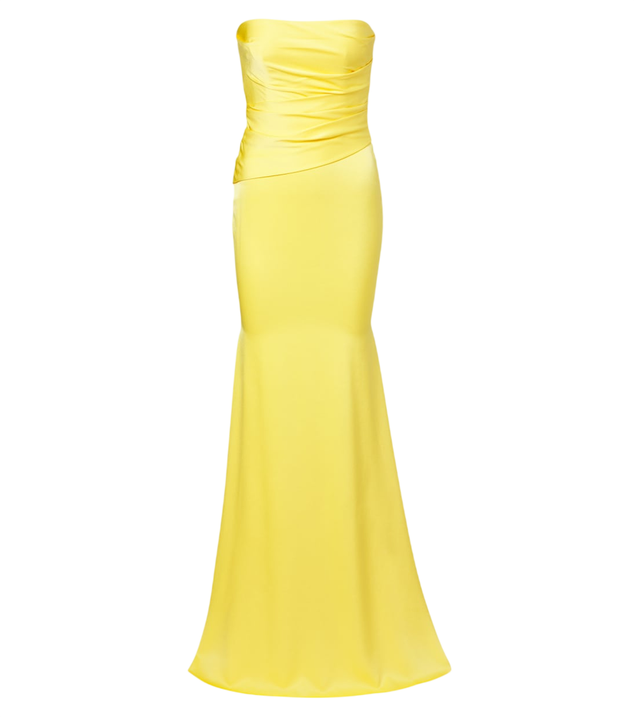 Alex Perry Abito da sera bustier in crêpe satin