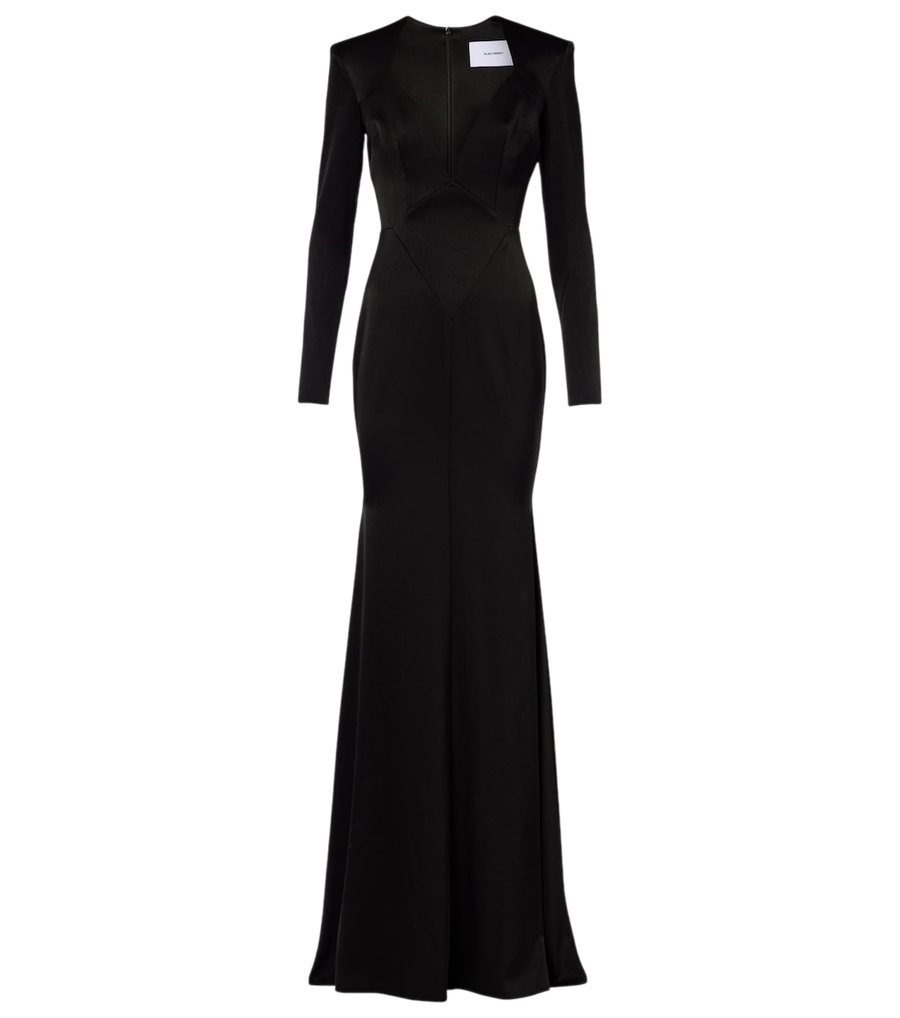 Robe longue en crêpe satin Alex Perry