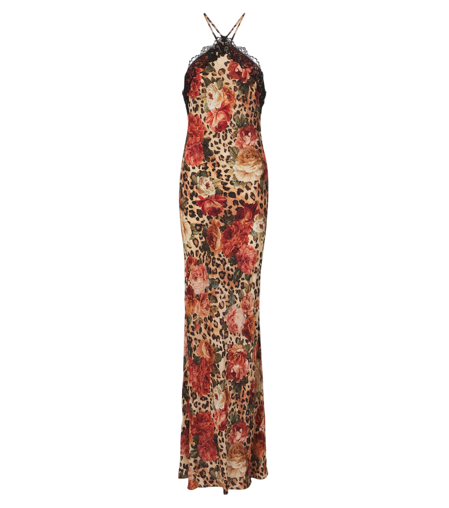 Robe longue à dos nu imprimée Althea Alexandra Miro