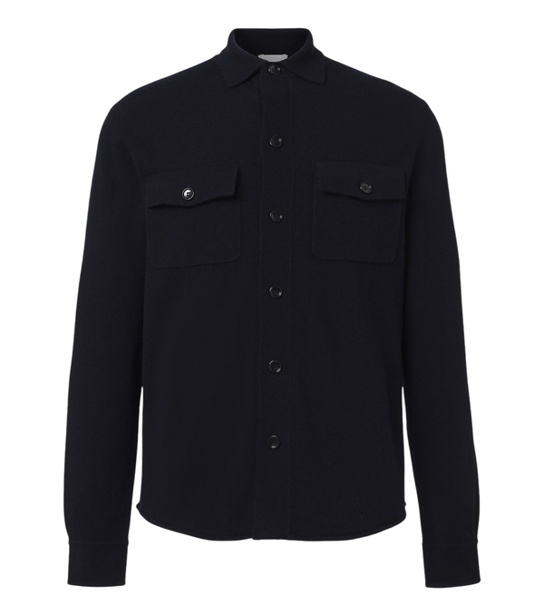 Allude Knitted wool and cashmere shirt