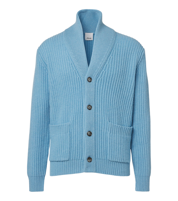 Allude Ribbed-knit wool and cashmere cardigan