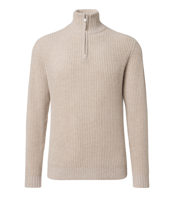 Allude Wool and cashmere half-zip sweater