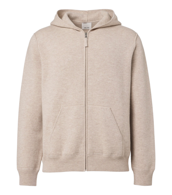 Allude Wool and cashmere zip-up hoodie