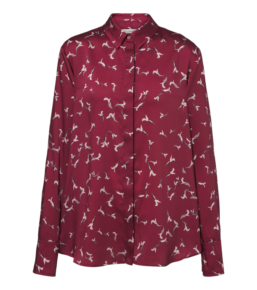 Chemise en satin imprimé Chika Altuzarra