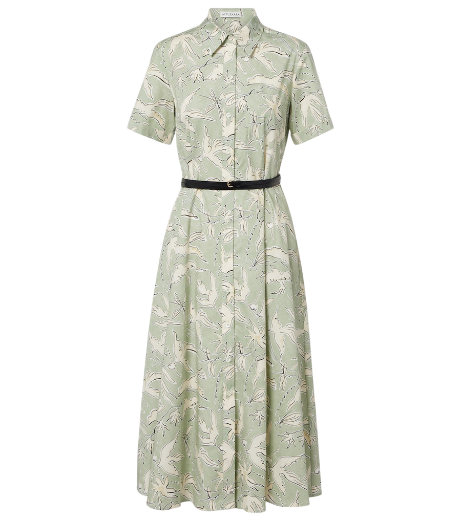 Altuzarra Kiera printed cotton-blend shirt dress