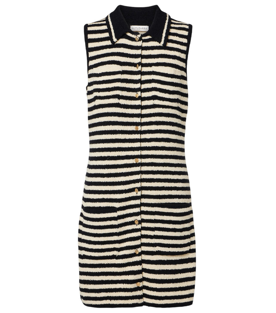 Altuzarra Mamie striped cotton-blend polo dress