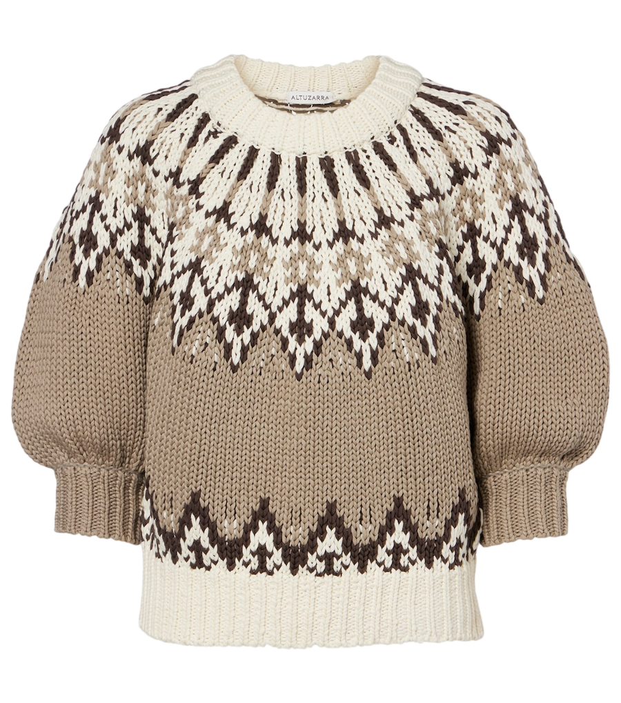 Altuzarra Marty Fair Isle cotton sweater