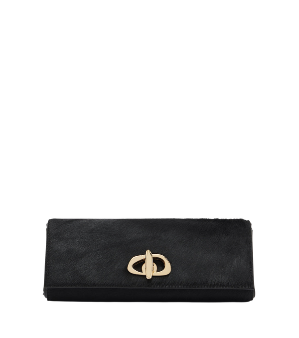 Amanu Tanzania calf hair clutch