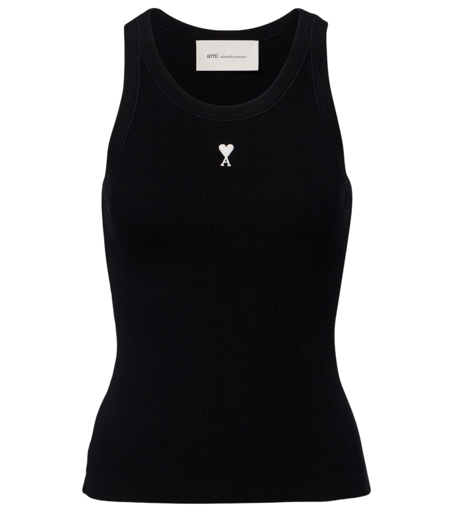 Ami Paris Ami de Cœur cotton jersey tank top