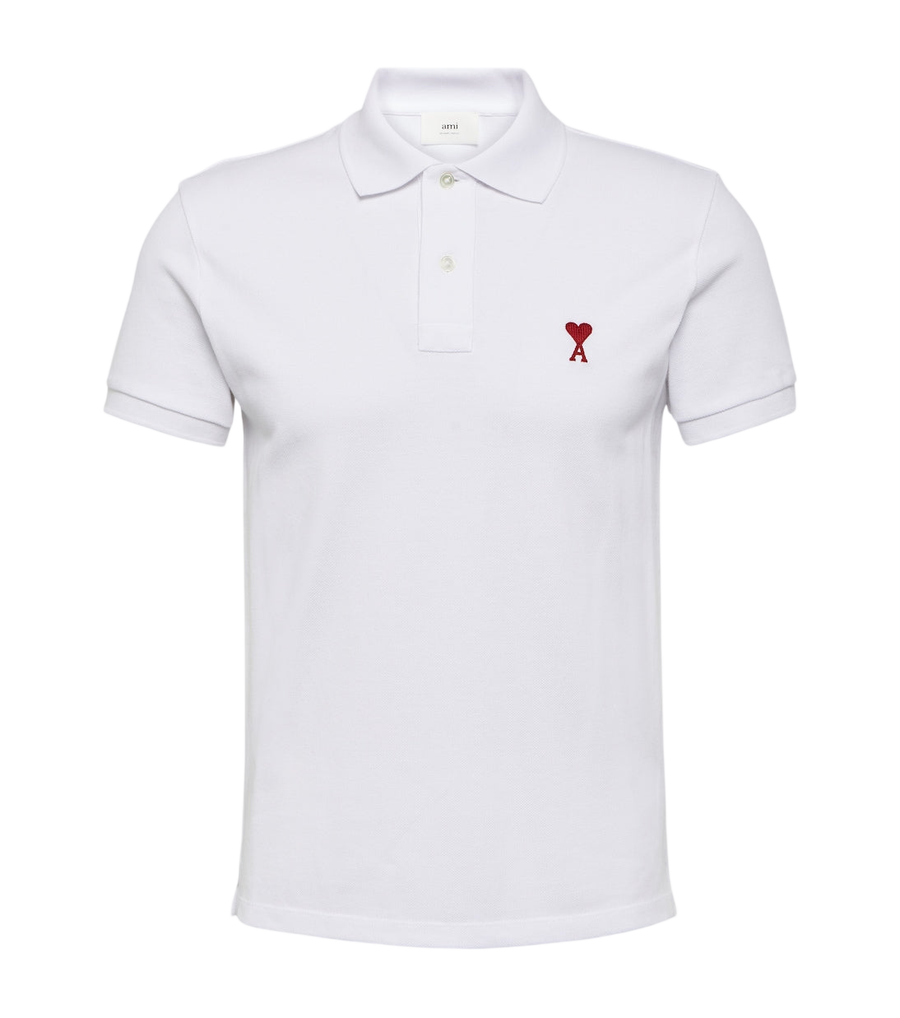 Ami Paris Ami De Cœur cotton piqué polo shirt