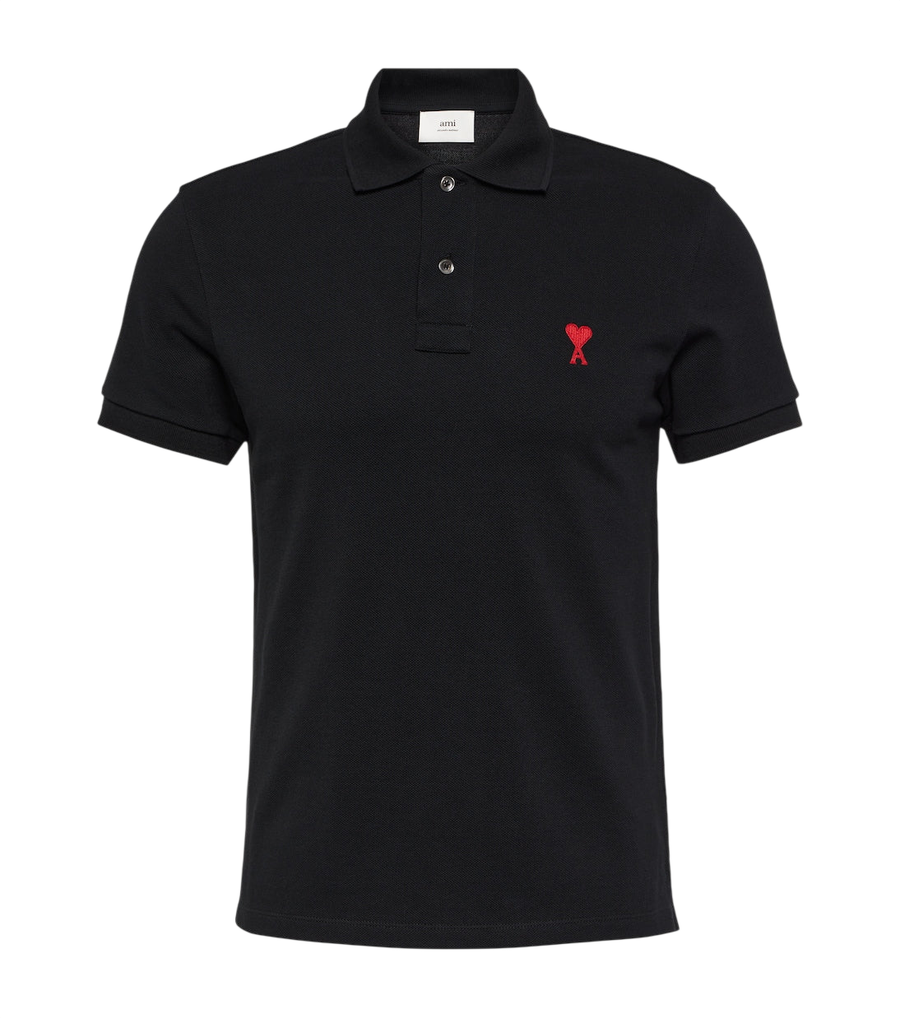 Ami Paris Ami De Cœur cotton piqué polo shirt