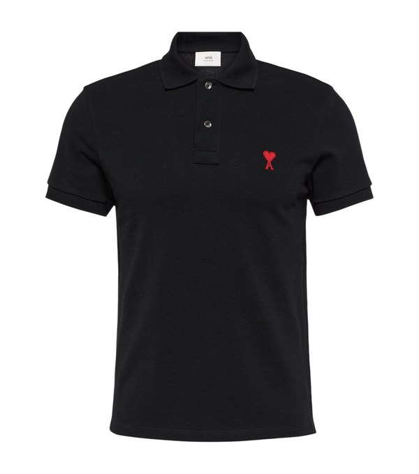 Ami Paris Ami De Cœur cotton piqué polo shirt
