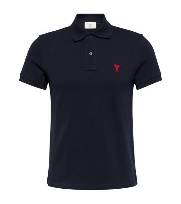 Ami Paris Ami De Cœur cotton piqué polo shirt
