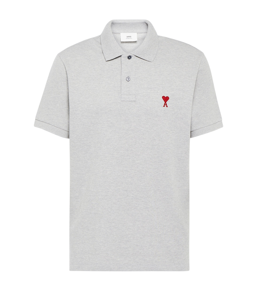 Ami Paris Ami De Cœur cotton piqué polo shirt
