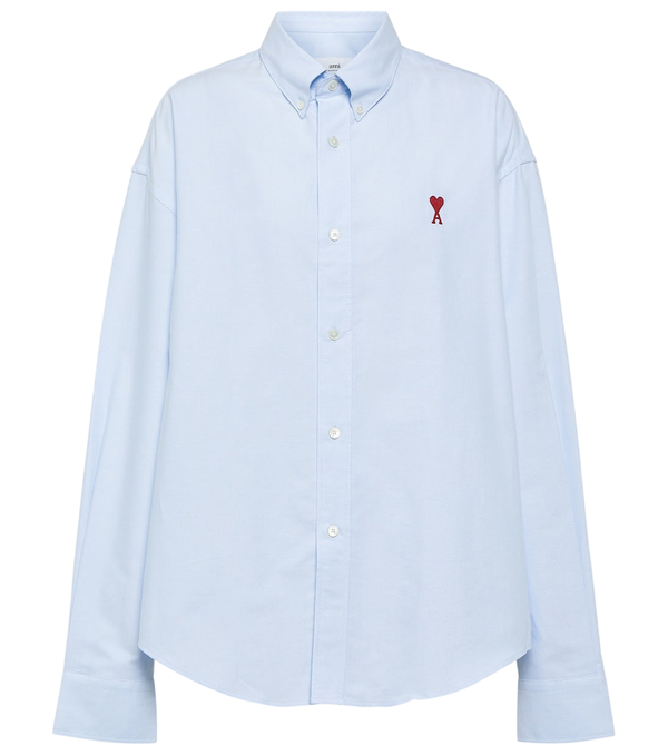 Ami Paris Camisa de popeline de algodão Ami De Cœur