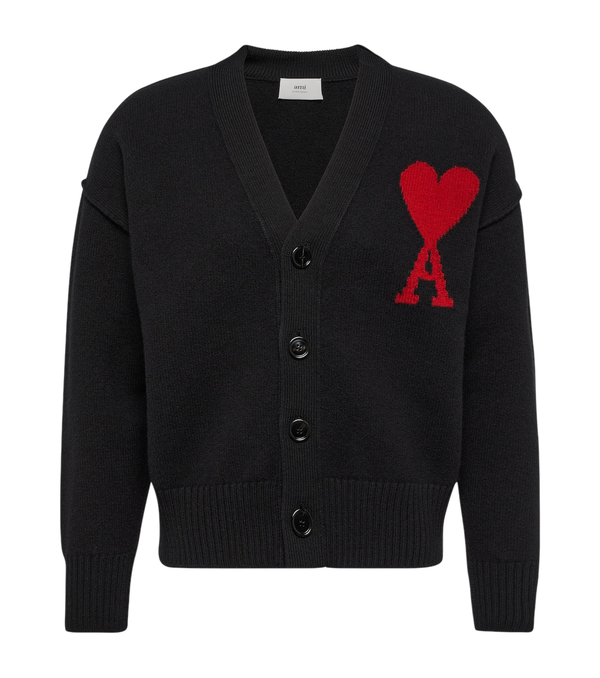Ami Paris Ami De Cœur virgin wool cardigan