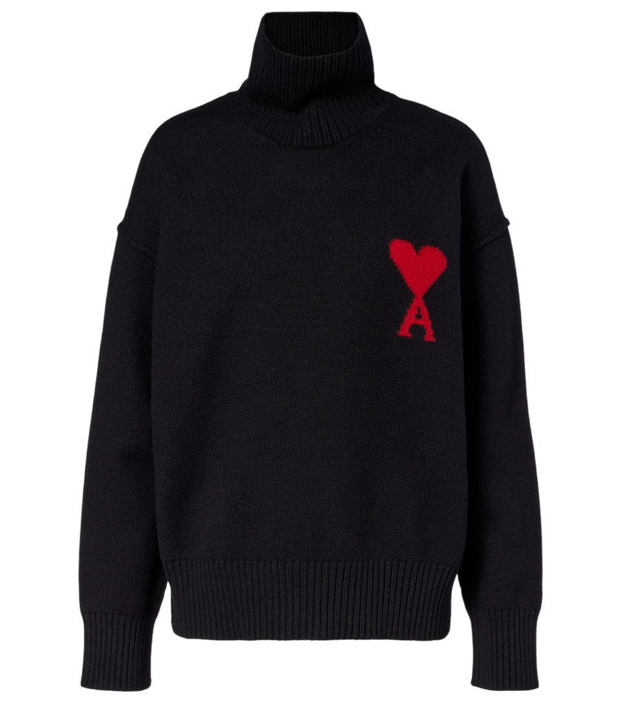 Ami Paris Ami de Cœur virgin wool turtleneck sweater