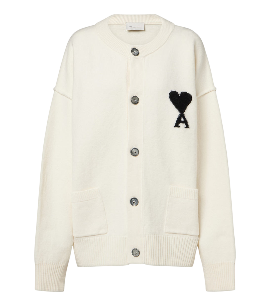 Ami Paris Ami de Coeur virgin wool cardigan