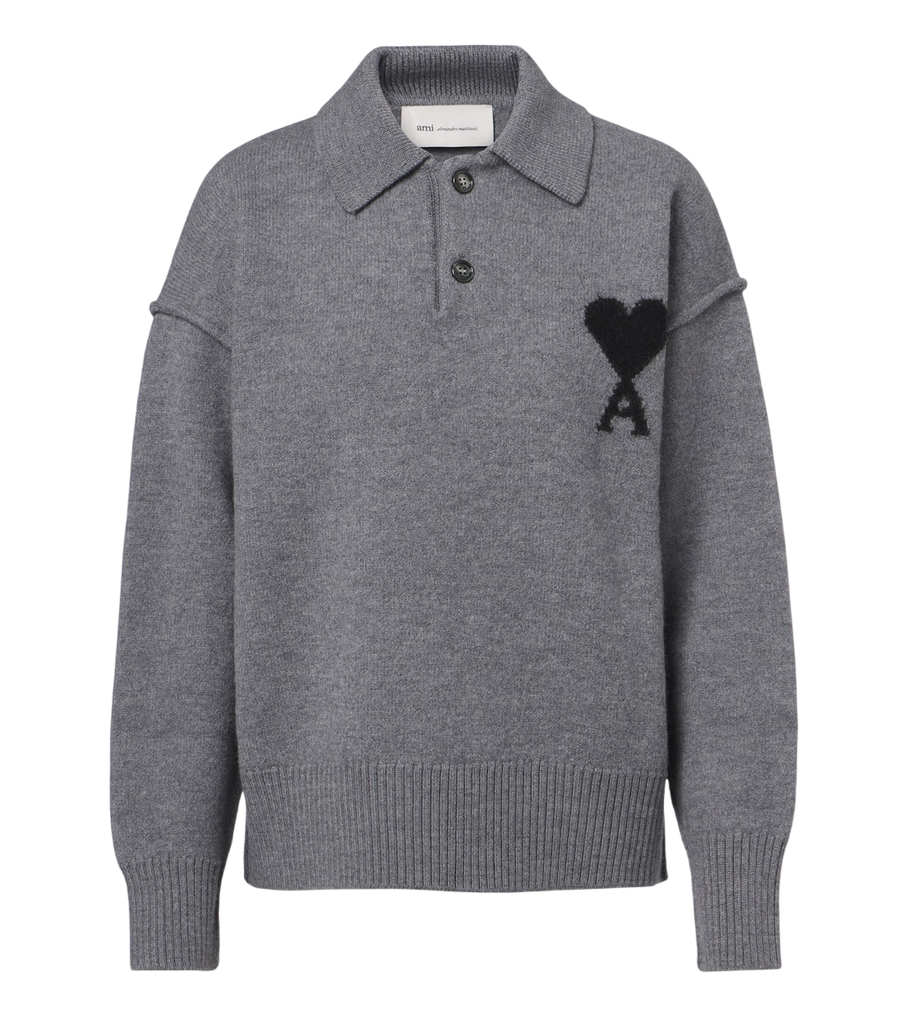 Ami Paris Ami de Coeur wool polo sweater