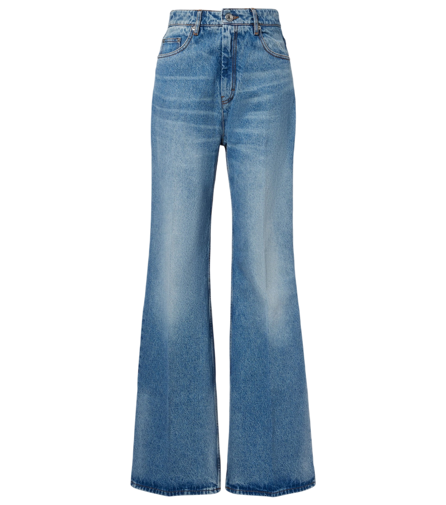 Ami Paris Faded high-rise flared jeans