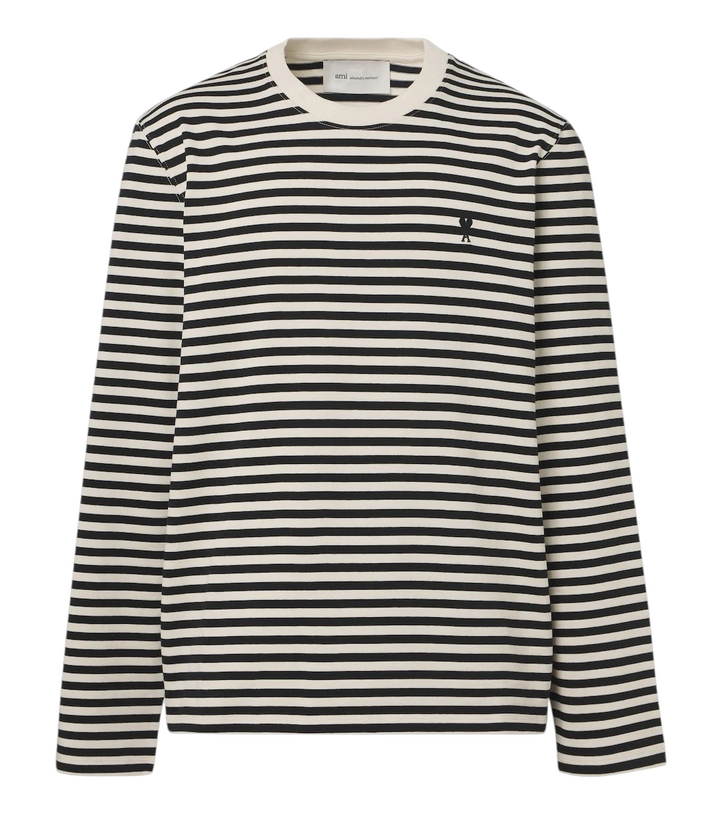 Ami Paris Striped cotton T-shirt [white-bg-processed] 1787525201227