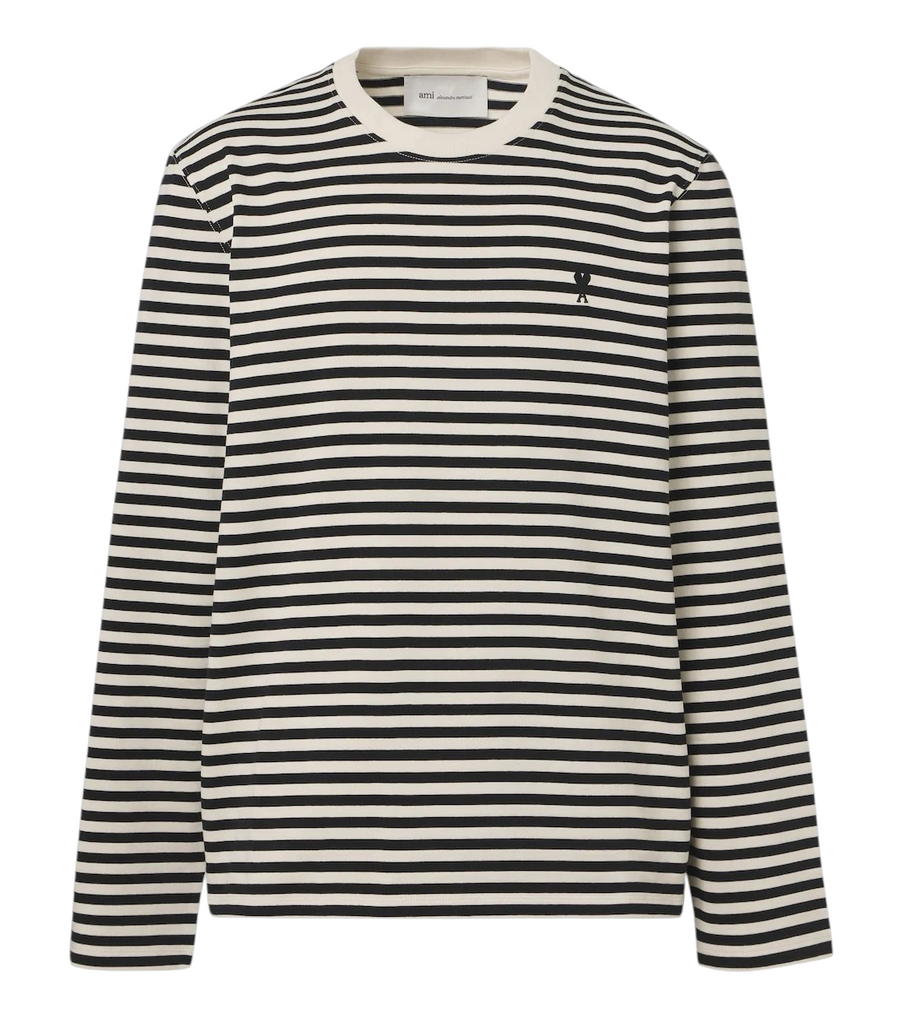 Ami Paris Striped cotton T-shirt