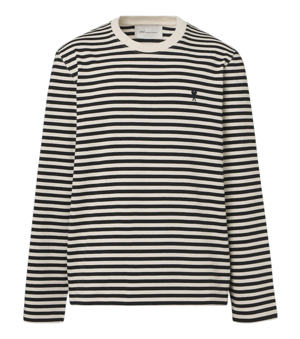Ami Paris Striped cotton T-shirt