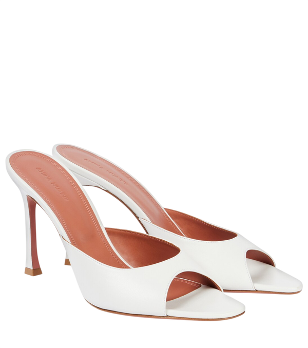 Amina Muaddi Alexa 95 leather sandals