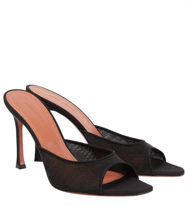 Amina Muaddi Alexa 95 mesh mules