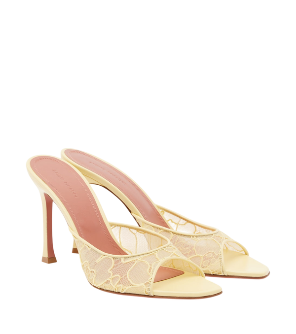 Amina Muaddi Alexa lace mules