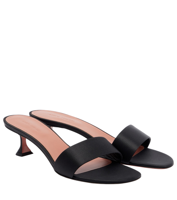 Amina Muaddi Andreea satin mules