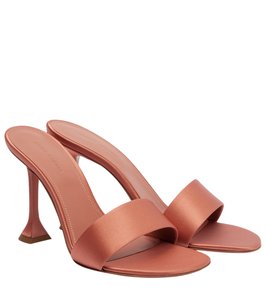 Amina Muaddi Andreea satin sandals
