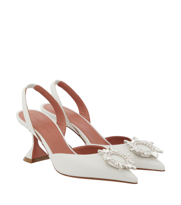 Escarpins slingback Begum 70 en cuir Amina Muaddi