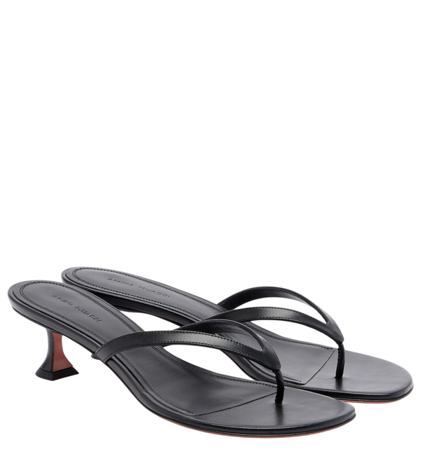 Amina Muaddi Juliette leather thong sandals