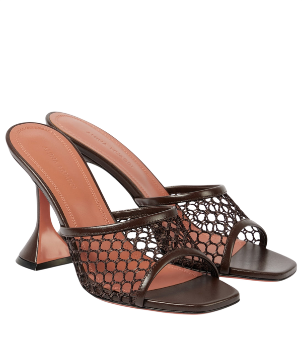 Amina Muaddi Lupita 95 mesh mules