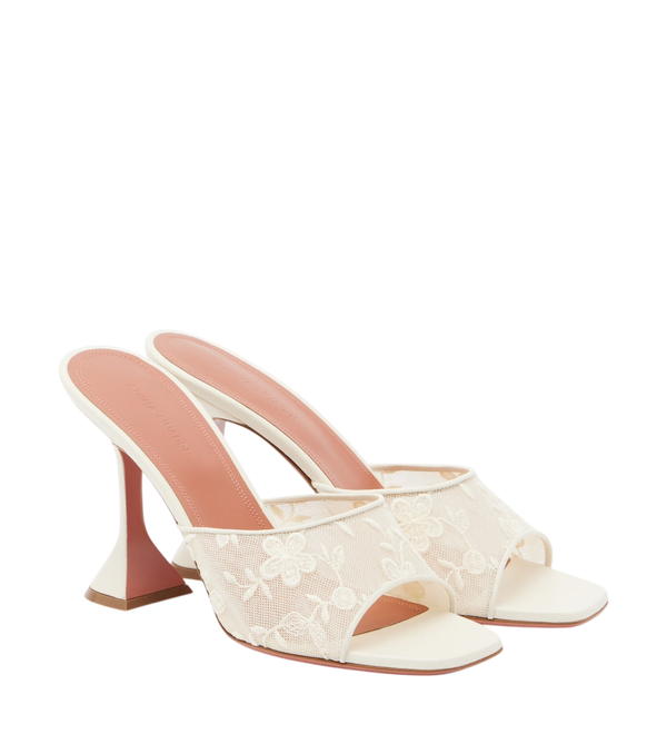Amina Muaddi Lupita lace mules