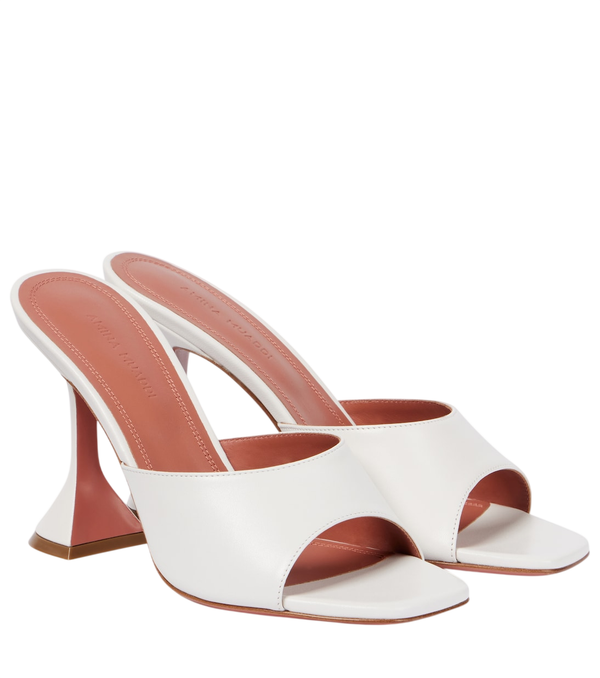 Amina Muaddi Lupita leather sandals