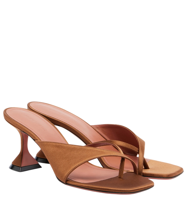Amina Muaddi Shiona satin sandals