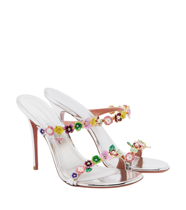 Amina Muaddi Vittoria embellished leather sandals