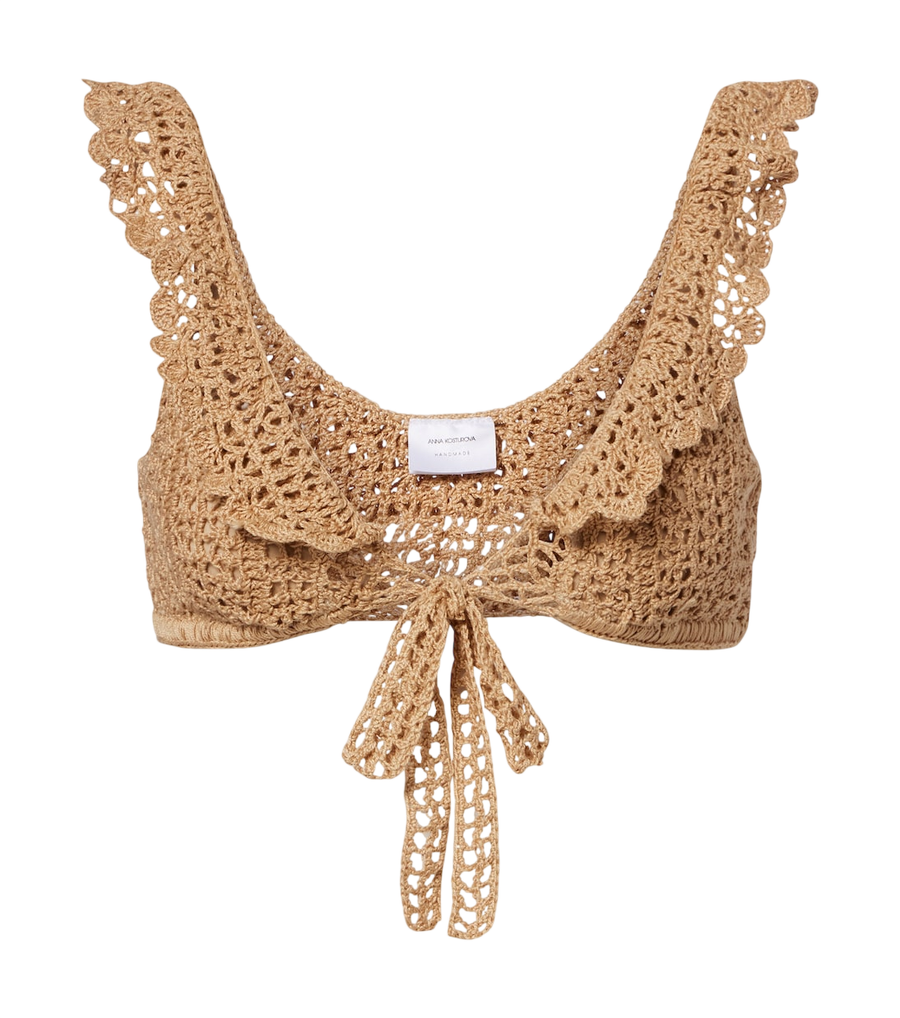 Haut de bikini crochet en coton Brigitte Anna Kosturova