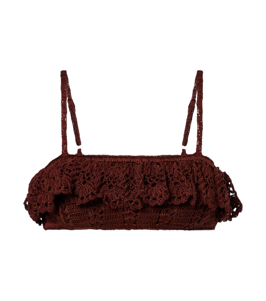 Haut de bikini en crochet de coton Anna Kosturova