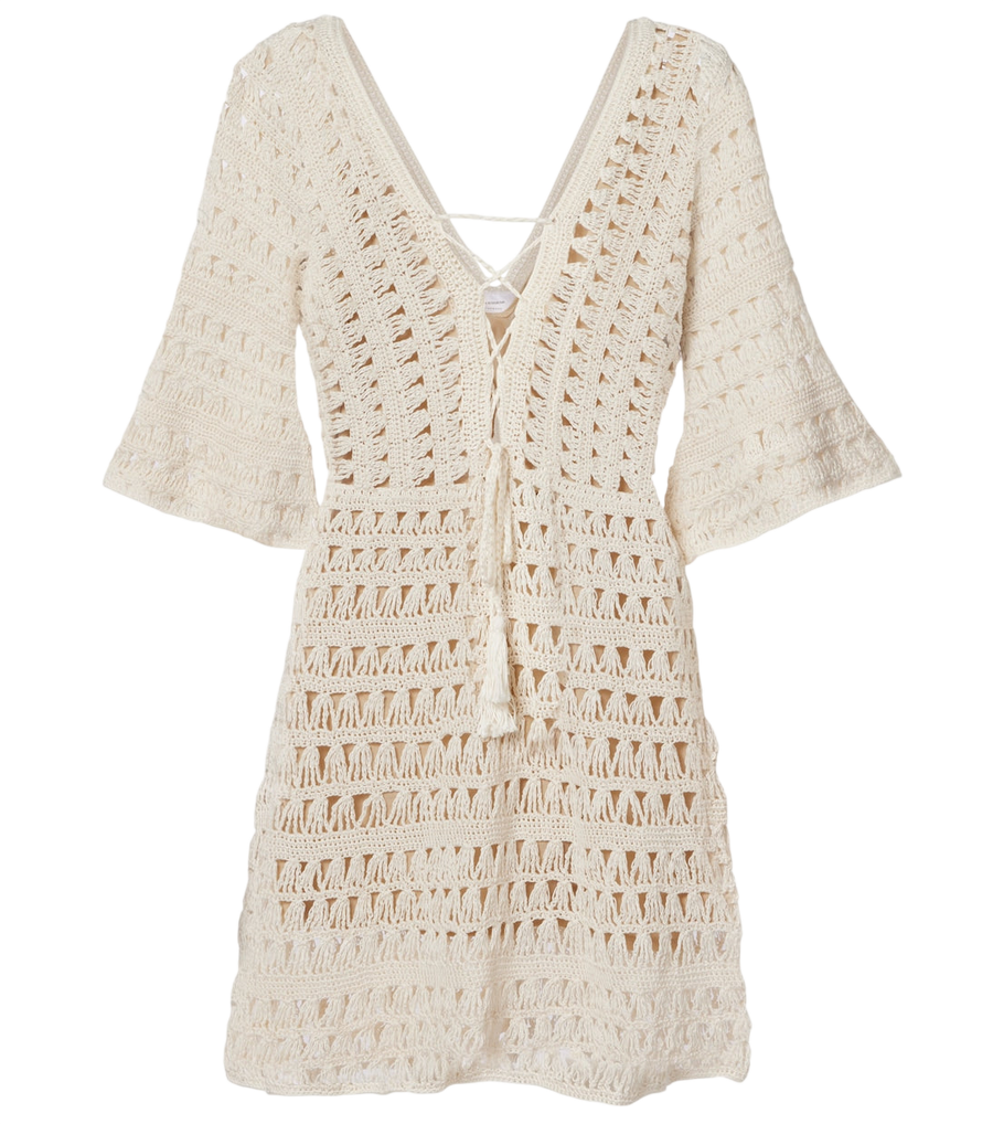 Anna Kosturova Crochet cotton minidress